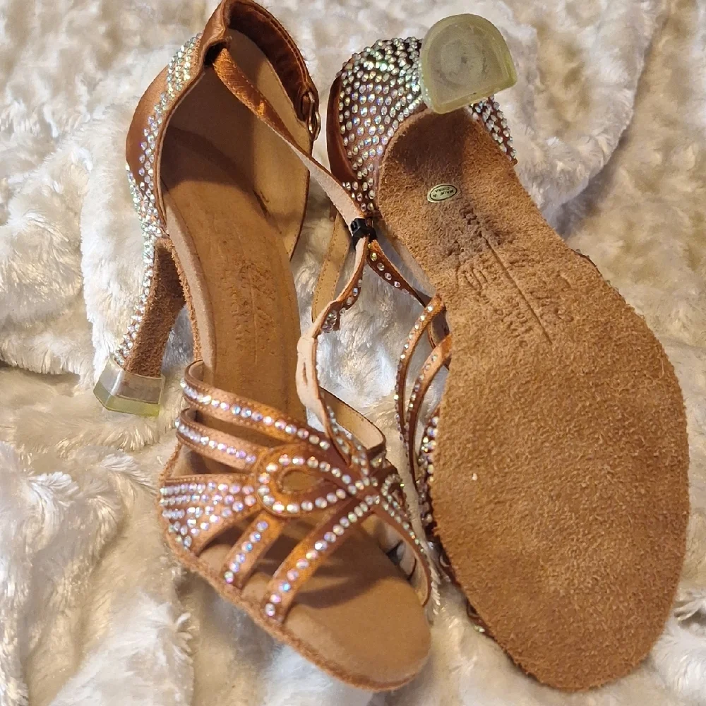 Professional Latin Ballroom Dance Shoes 3" Heels - Picture 5 of 12